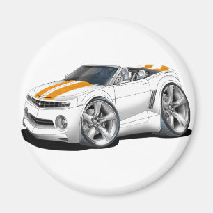 Imán Convertible 2012 del Blanco-Naranja de Camaro