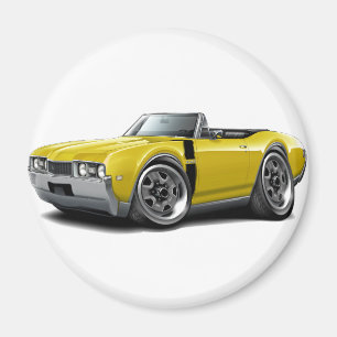 Imán Convertible Amarillo-Negro 1968 de Olds 442