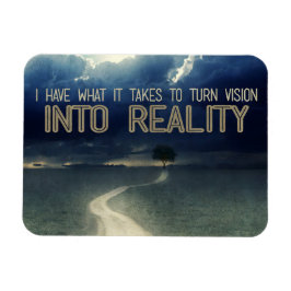 Imán "Convertir la visión en realidad" Motivación Afirm