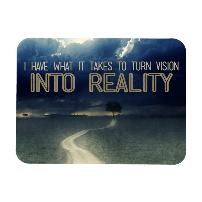 Imán "Convertir la visión en realidad" Motivación Afirm (Horizontal)