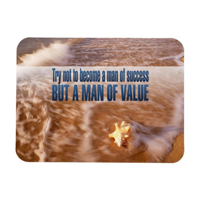 Imán "Convertirse en un hombre de valor", cita Inspirad (Horizontal)