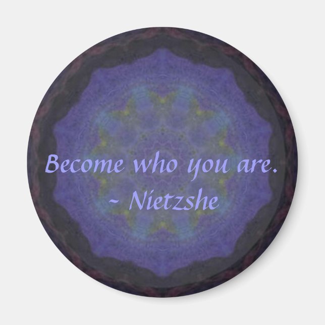 Imán Conviértete en quien eres. - Nietzshe (Frente)