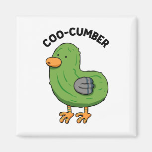 Imán Coo-cumber Pigeon Pickle Pun Magnet