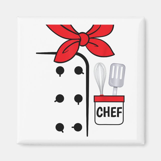 Imán Cook Chef Coat Costume Funny Halloween Shirt Kids  (Frente)