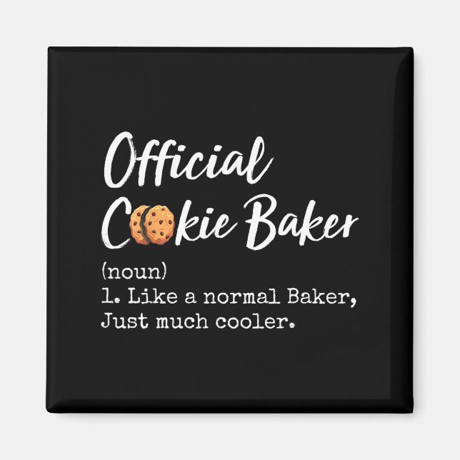 Imán Cookie Baker Definition Funny Christmas Baking  (Frente)