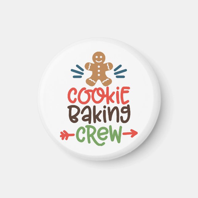 Imán Cookie baking crew christmas  (Frente)