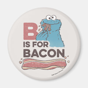 Imán Cookie Monster   B es para Bacon