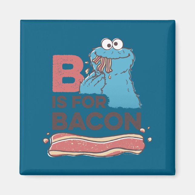 Imán Cookie Monster B Is For Bacon  (Frente)