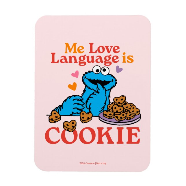 Imán Cookie Monster | Cita el día de San Valentín (Vertical)