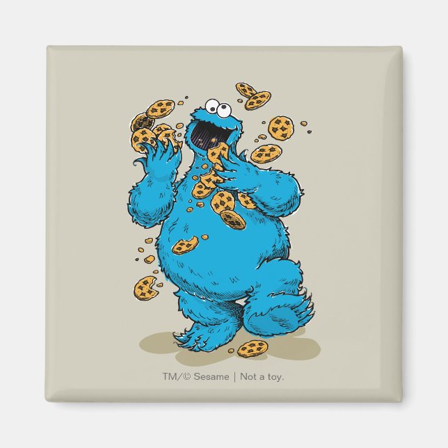 Imán Cookie Monster Crazy Cookies (Frente)