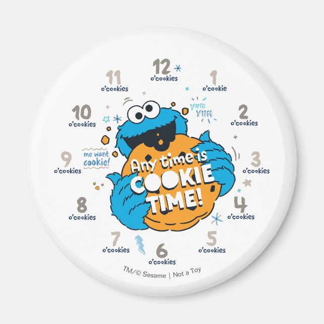 Imán Cookie Monster | En cualquier momento es hora de g (Frente)