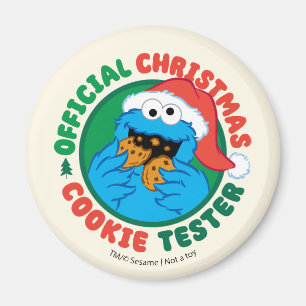 Imán Cookie Monster Navidades oficiales Cookie Tester
