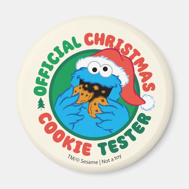 Imán Cookie Monster | Navidades oficiales Cookie Tester (Frente)