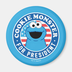 Imán Cookie Monster para Presidente