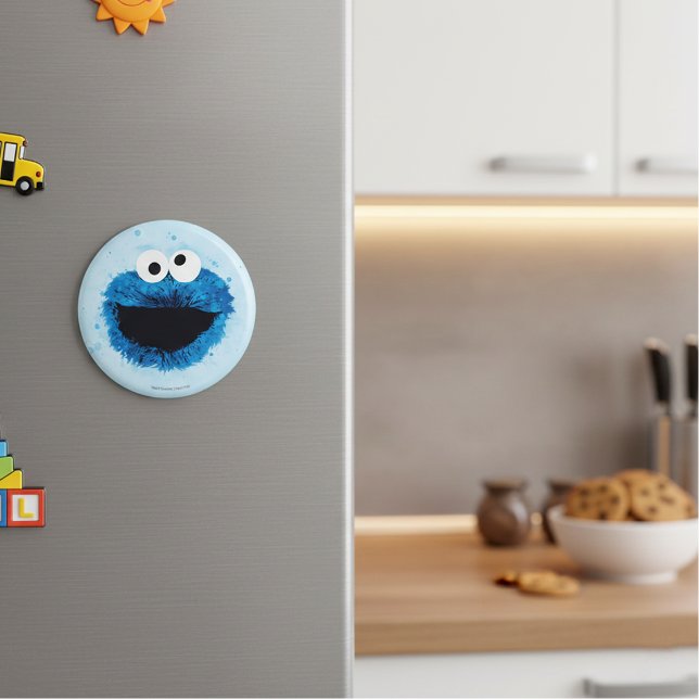 Imán Cookie Monster | Tendencia acuarela (Subido por el creador)