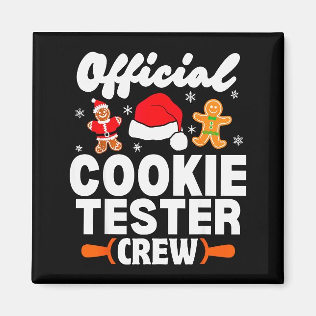 Imán Cookie Tester Crew Christmas Baking Xmas Pajamas  (Frente)