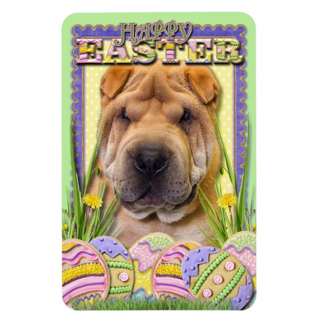 Imán Cookies de Huevo de Pascua - Shar Pei (Vertical)