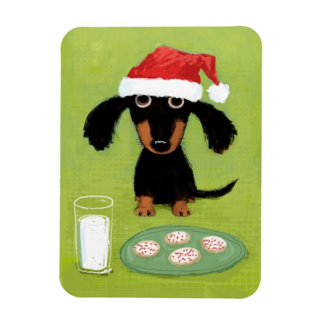 Imán Cookies para Santa Dachshund (Vertical)