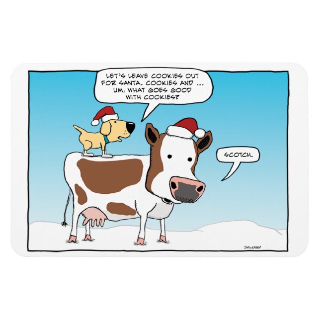 Imán Cookies y whisky para Santa Magnet (Horizontal)