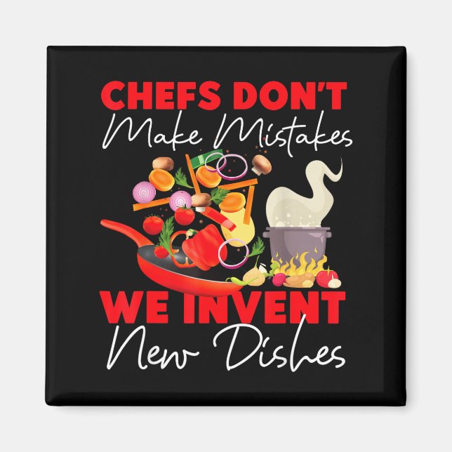 Imán Cooking Cook Kitchen Chef Chefs Don't Make Mistake (Frente)