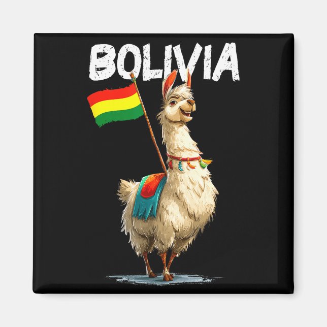 Imán Cool Bolivian Llama Costume For Bolivia Lovers  (Frente)