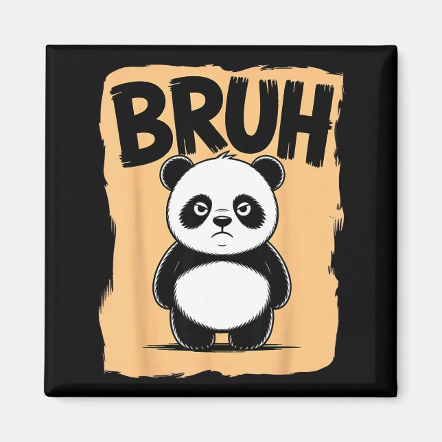 Imán Cool Bruh Panda Men Women Kids Teens Funny Bruh Pa (Frente)