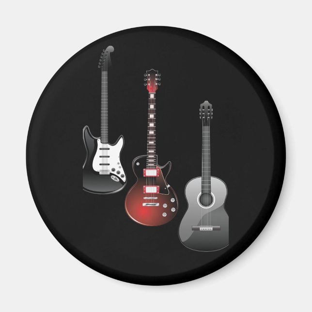 Imán Cool Electric Guitars for Music Lovers Custom Gift (Frente)