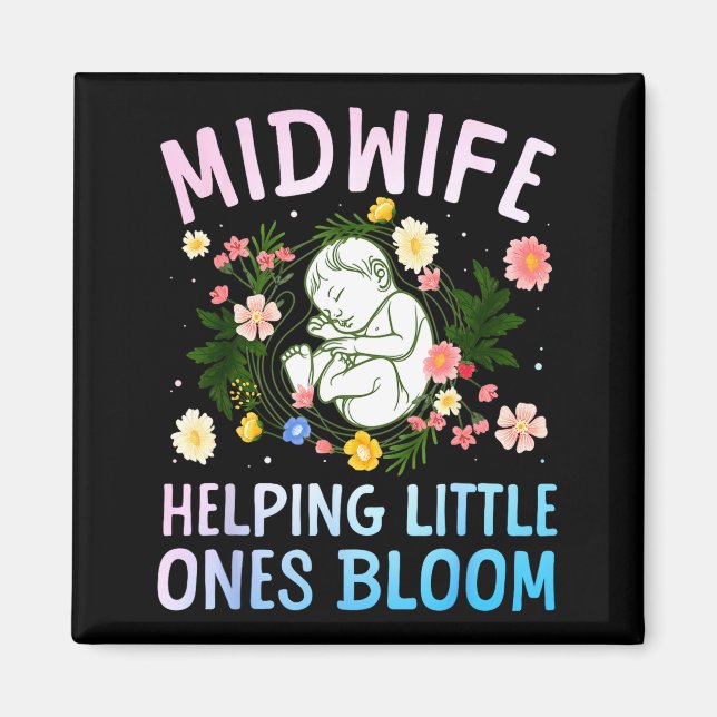 Imán Cool Midwife Art For Women Midwifery Doula Nursing (Frente)
