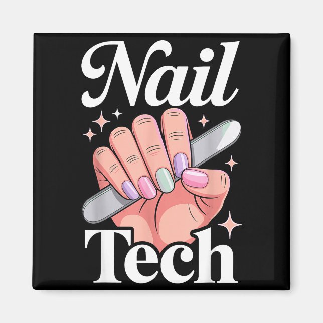 Imán Cool Nail Tech Art For Women Girl Manicurist Nail  (Frente)