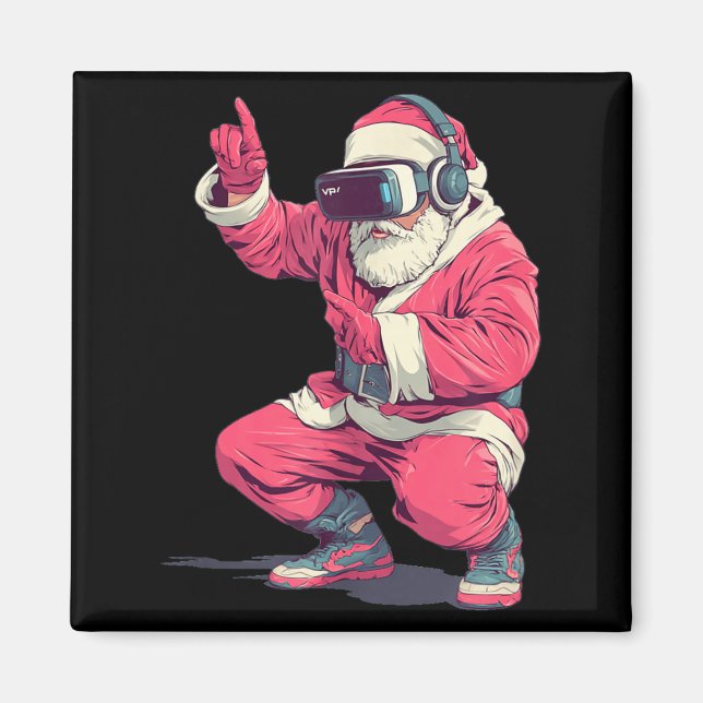 Imán Cool Santa Moves With Vr Headset For Gaming Christ (Frente)