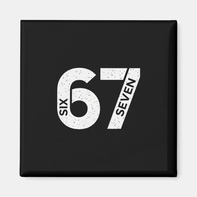 Imán Cool Six Seven Number Gen Alpha Slang 6 7 Trending (Frente)