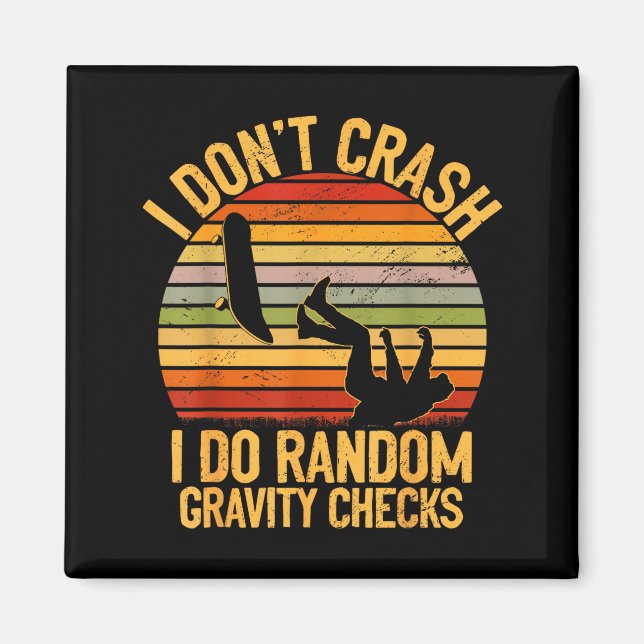 Imán Cool Skateboarding Lover Men Women Kids Skater Ska (Frente)