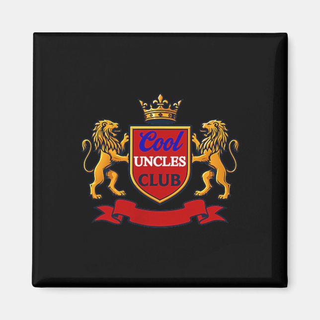 Imán Cool Uncles Club Uncle Ever Funny Cket Funny Uncle (Frente)
