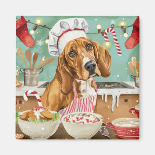 Imán Coonhound Holiday Baking: Festivo Navidad