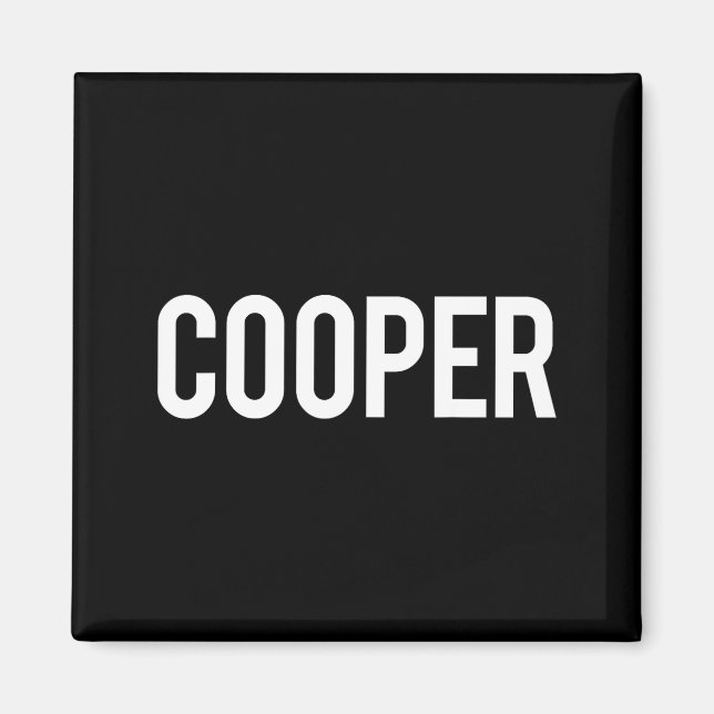 Imán Cooper - Cool New Funny Name Fan Gift Tee  (Frente)