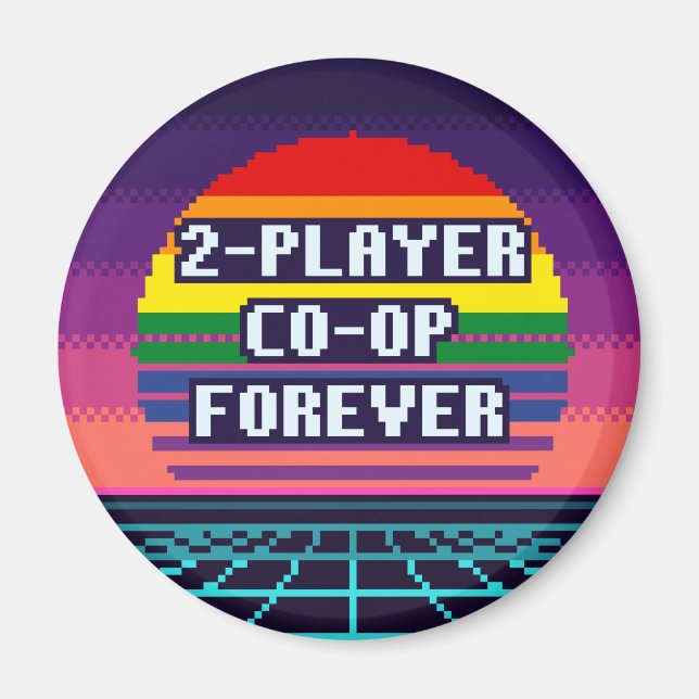 Imán Cooperativo de dos jugadores Orgullo Eterno Pixel  (Frente)