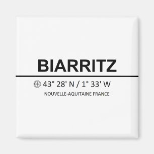 Imán Coordenadas de Biarritz - Coordenadas de Biarritz