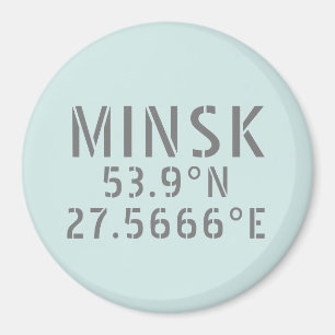 Imán Coordenadas de longitud de minsk Latitude
