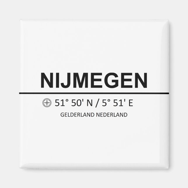 Imán Coordenadas de Nijmegen - Coordinación de Nijmegen (Frente)