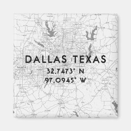 Imán Coordenadas de Personalizados de mapas de Texas en
