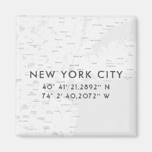 Imán Coordenadas del Personalizado de Mapa de la ciudad