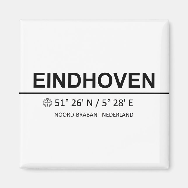 Imán Coordenadas Eindhoven - Coordenadas Eindhoven (Frente)