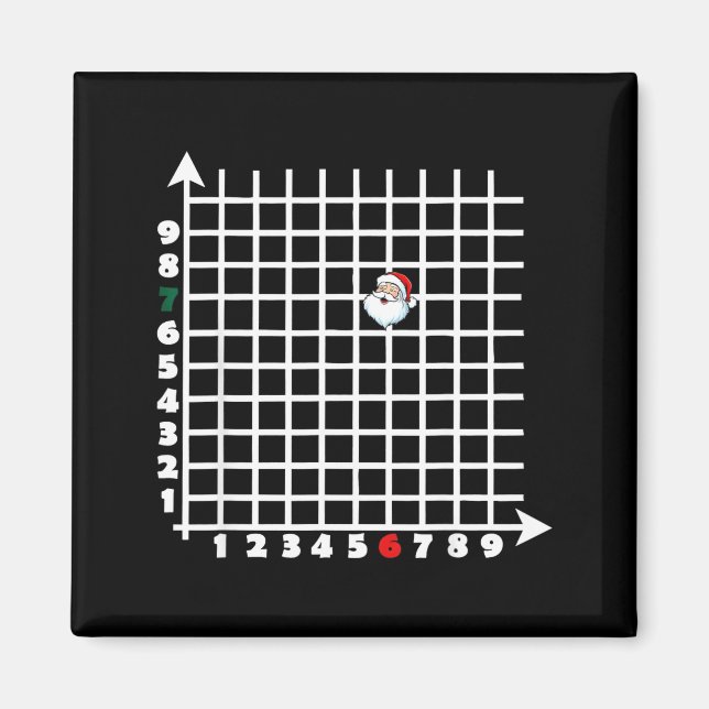 Imán Coordinate (6,7) Funny Math Teacher 67 Math Christ (Frente)