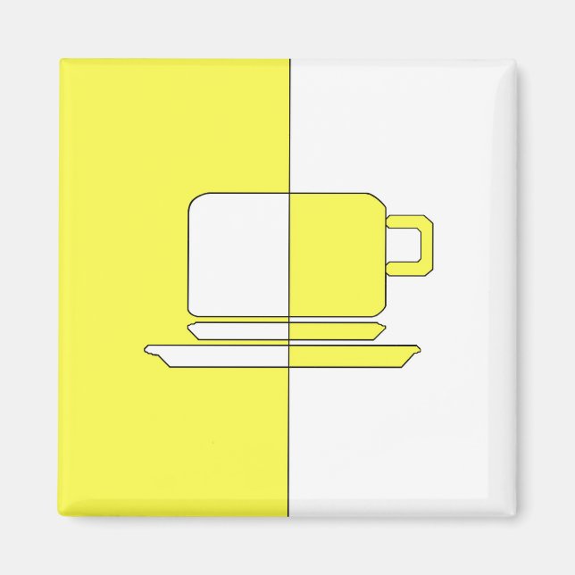 Imán Copa Amarilla y Blanca (Frente)