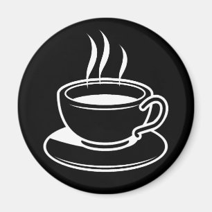 Imán Copa caliente de café - negro