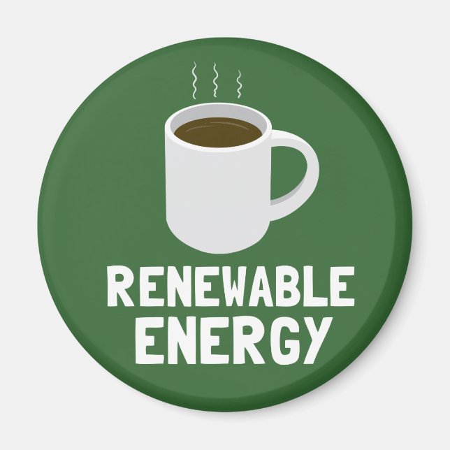 Imán Copa de café de energía renovable (Frente)