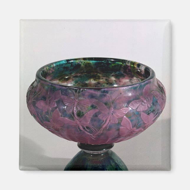 Imán Copa decorada con mariposas y alados (Frente)
