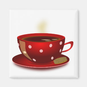Imán Copa del Café Rojo