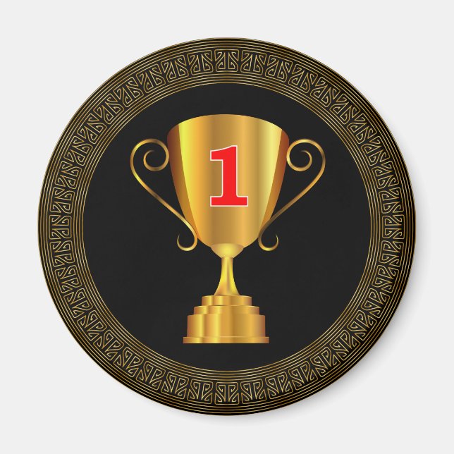 Imán Copa Trofeo de Oro (Frente)