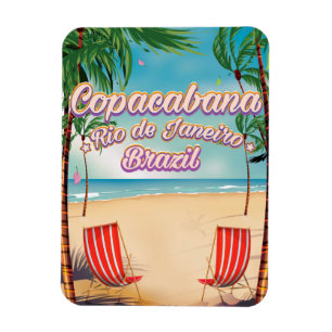 Imán Copacabana, poster de playa de Río de Janeiro